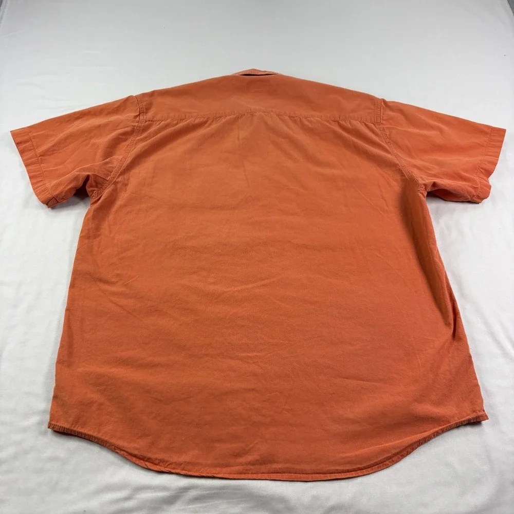 Vintage Banana Republic Safari Shirt‎ Mens Medium Orange Button Up Travel Camp